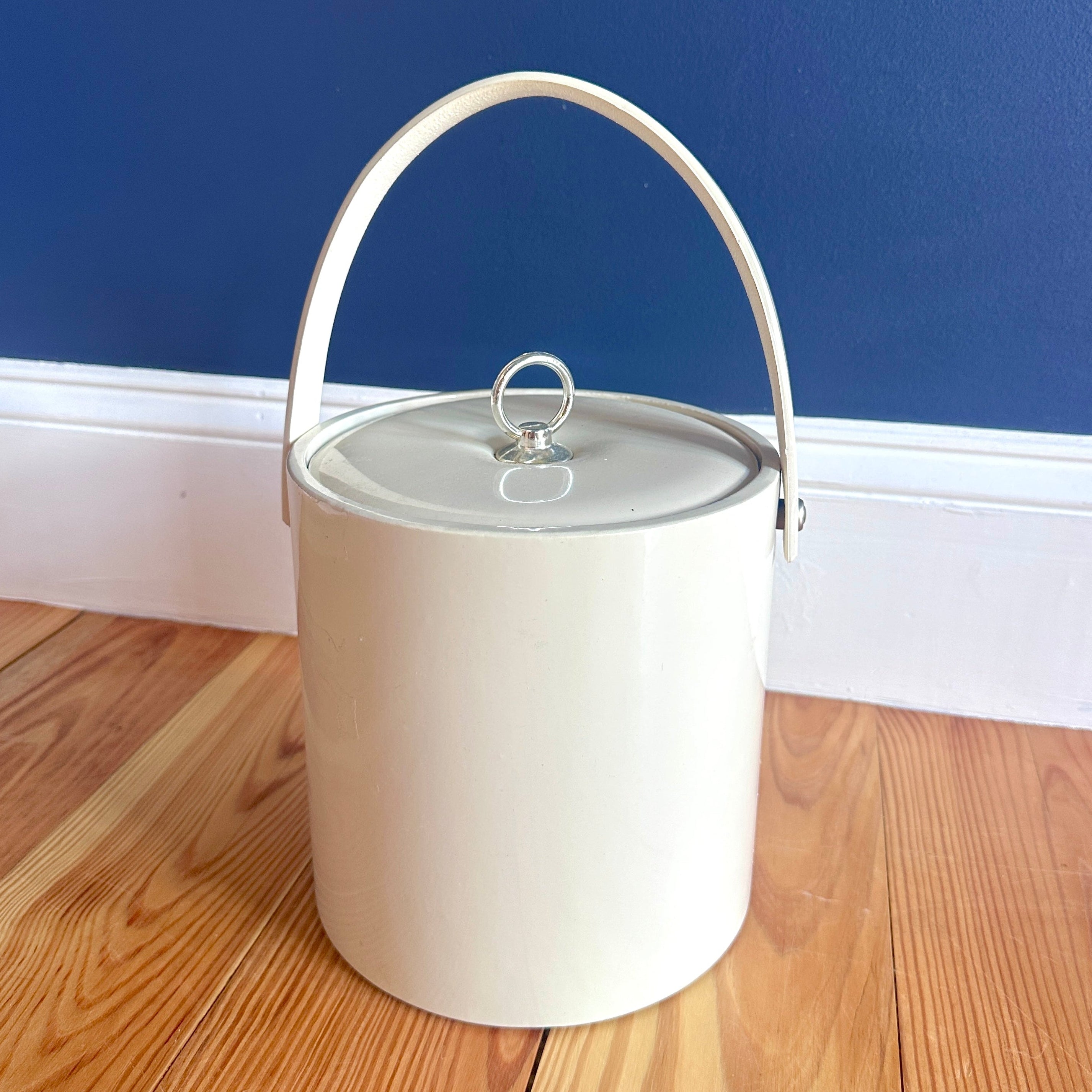 Vintage White Ice Bucket