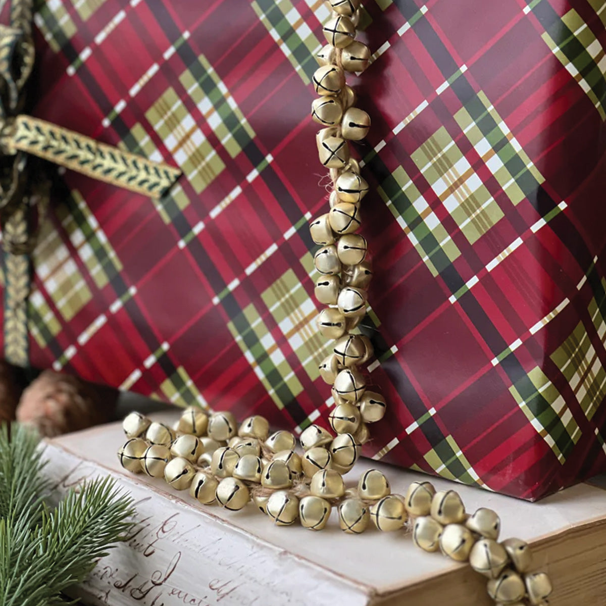 4ft. Jingle All The Way Gold Bell Garland