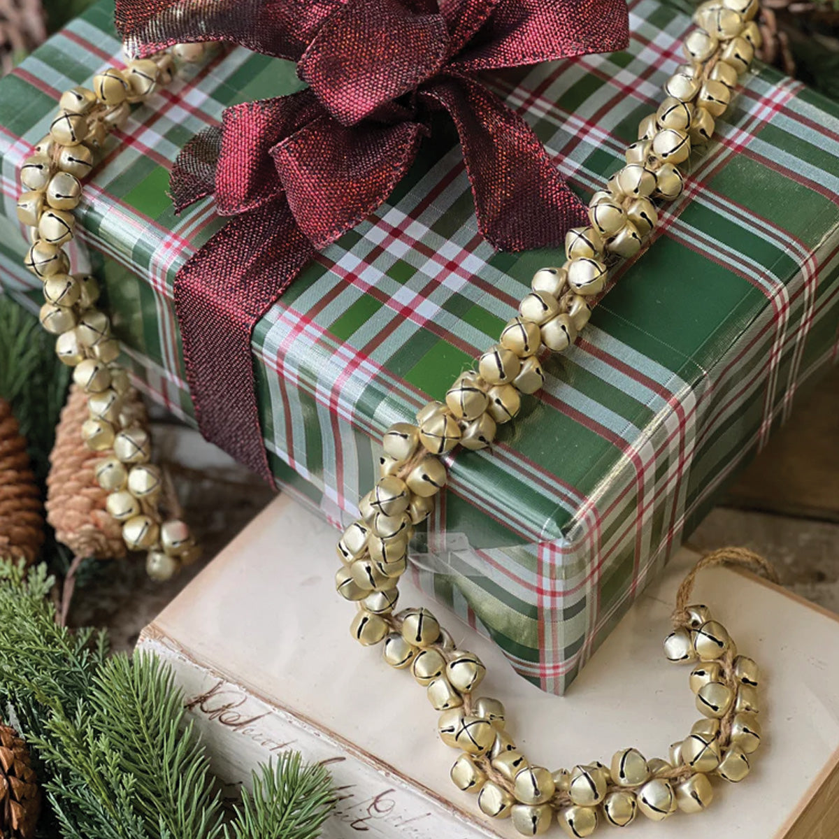 4ft. Jingle All The Way Gold Bell Garland