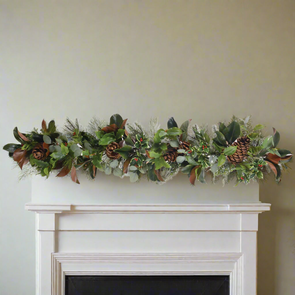 Green American Holiday Garland 5'