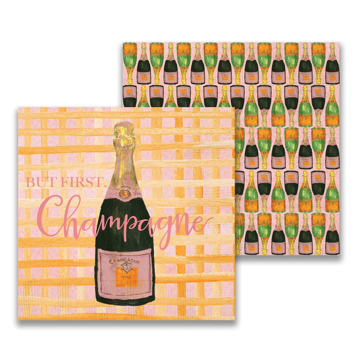 But First Champagne Paper Cocktail Napkin