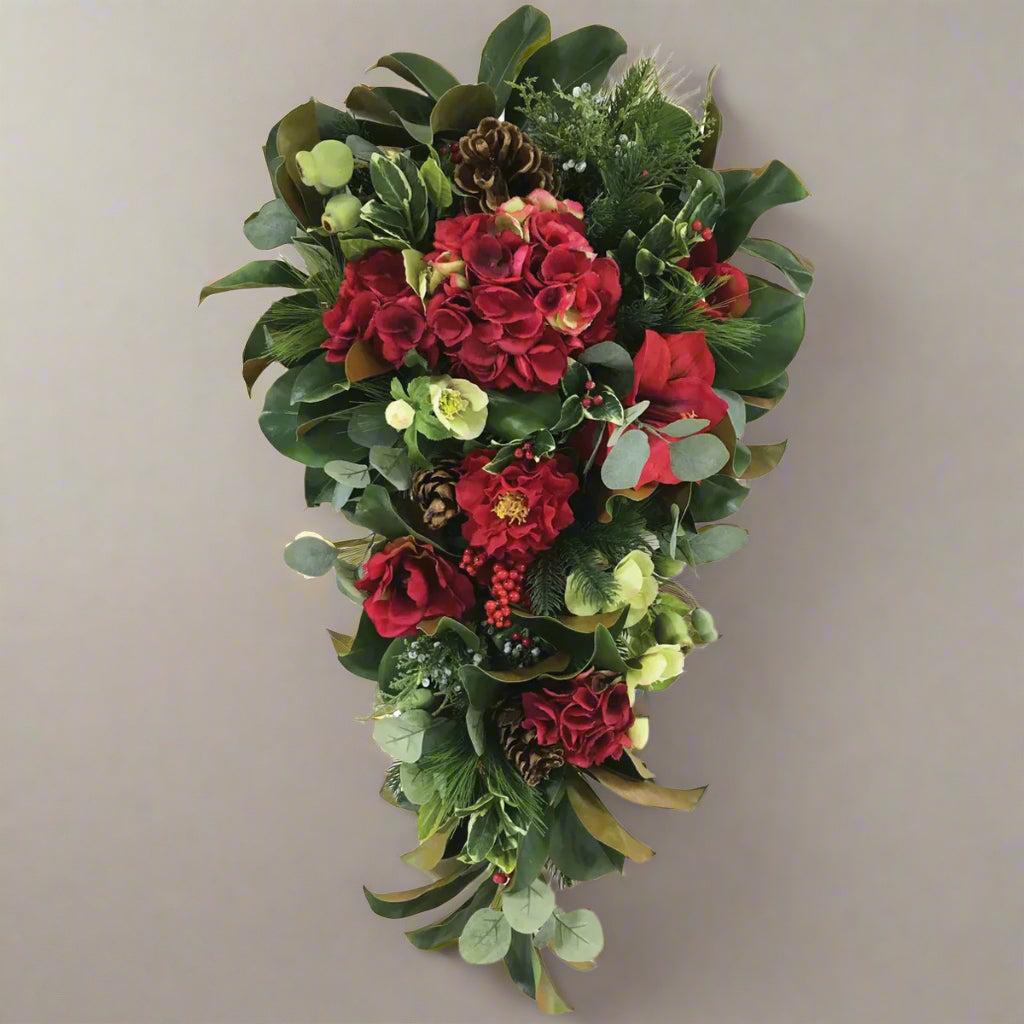 Hydrangea, Amaryllis, and Camelia Teardrop