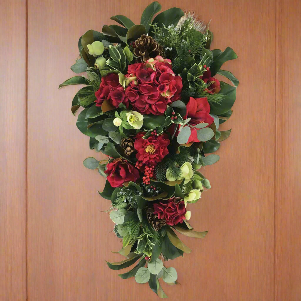Hydrangea, Amaryllis, and Camelia Teardrop