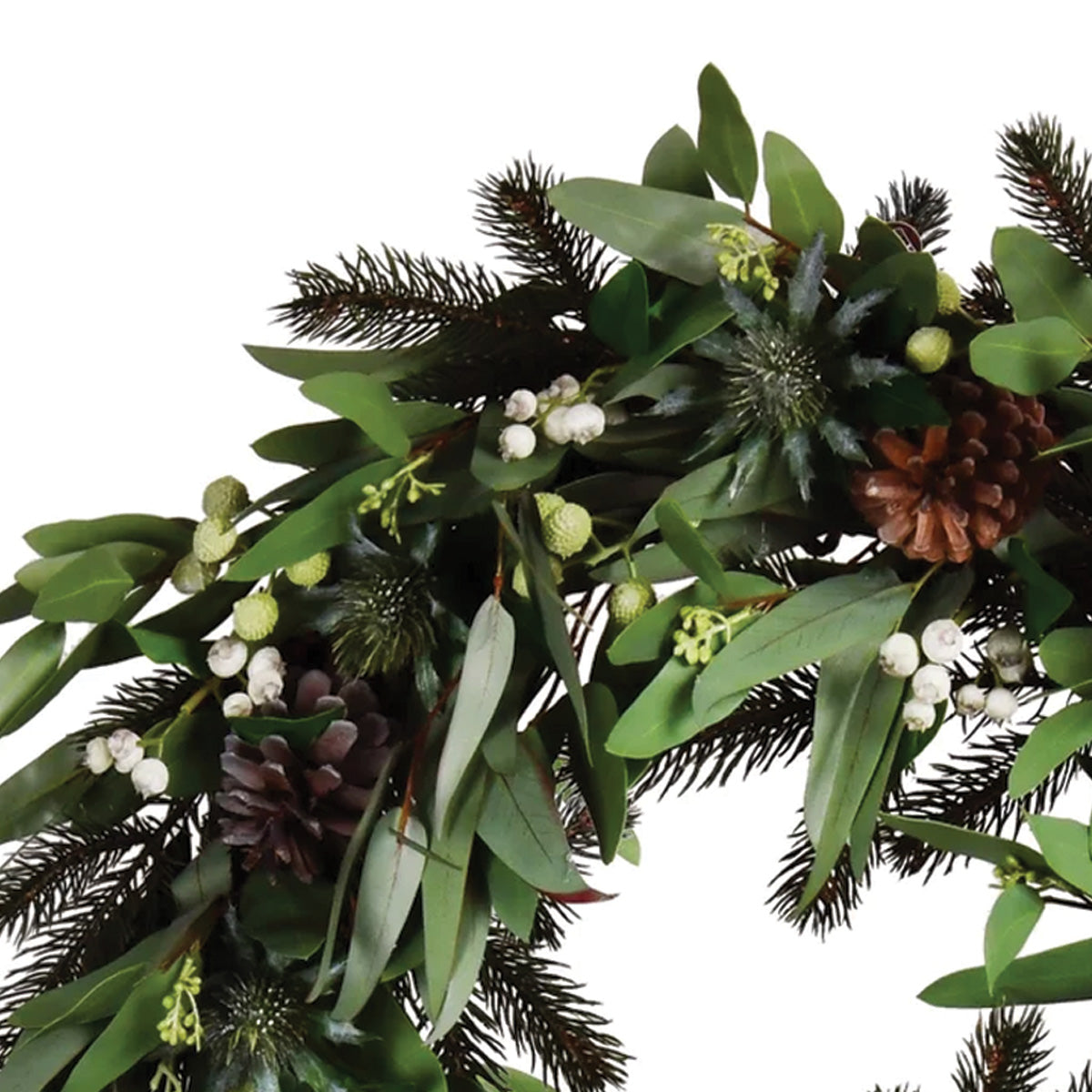 Eucalyptus, Berry, Pine Needle and Cone Wreath