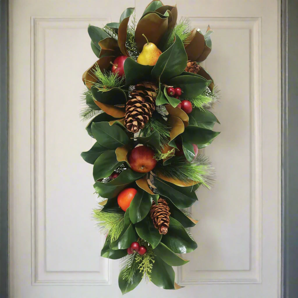 Magnolia Leaf and Fruit Cone Teardrop