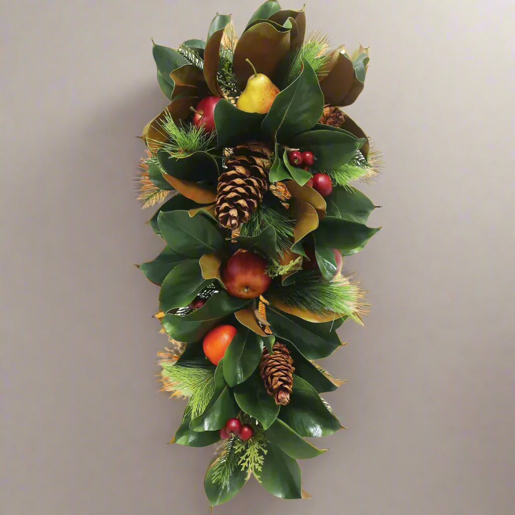 Magnolia Leaf and Fruit Cone Teardrop