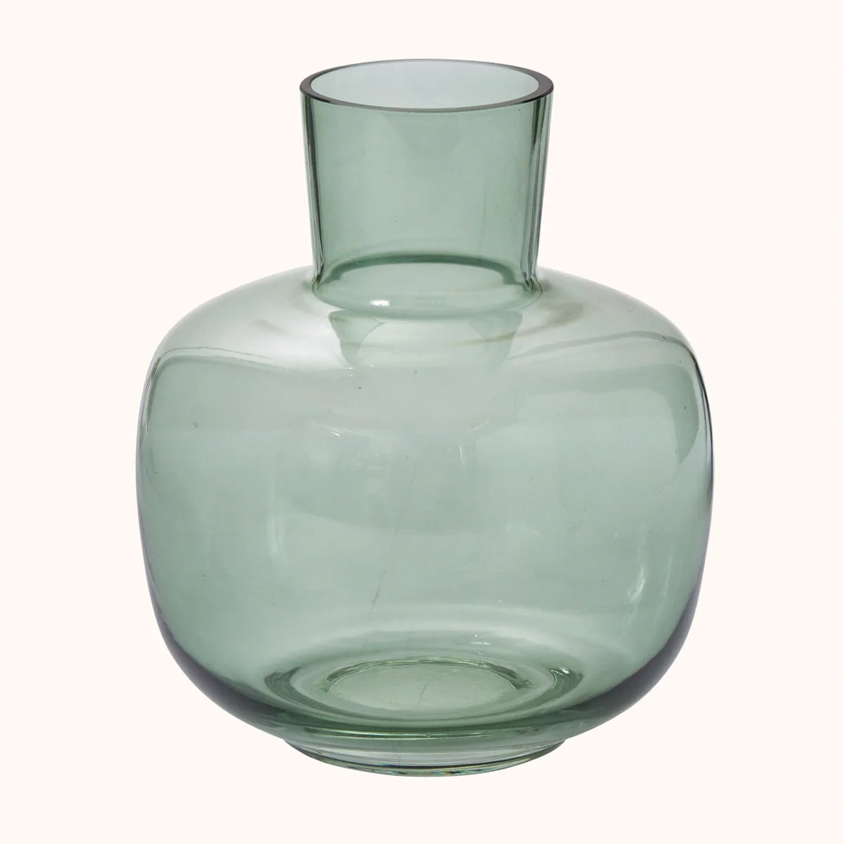 Green Hana Glass Vase Tall