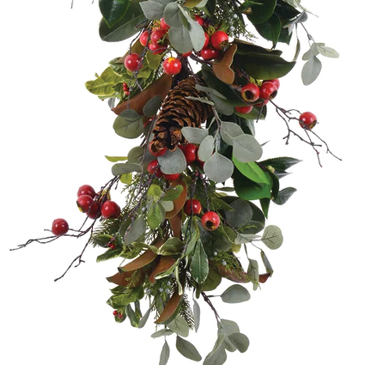 Red and Green Holiday Deluxe Garland 5'