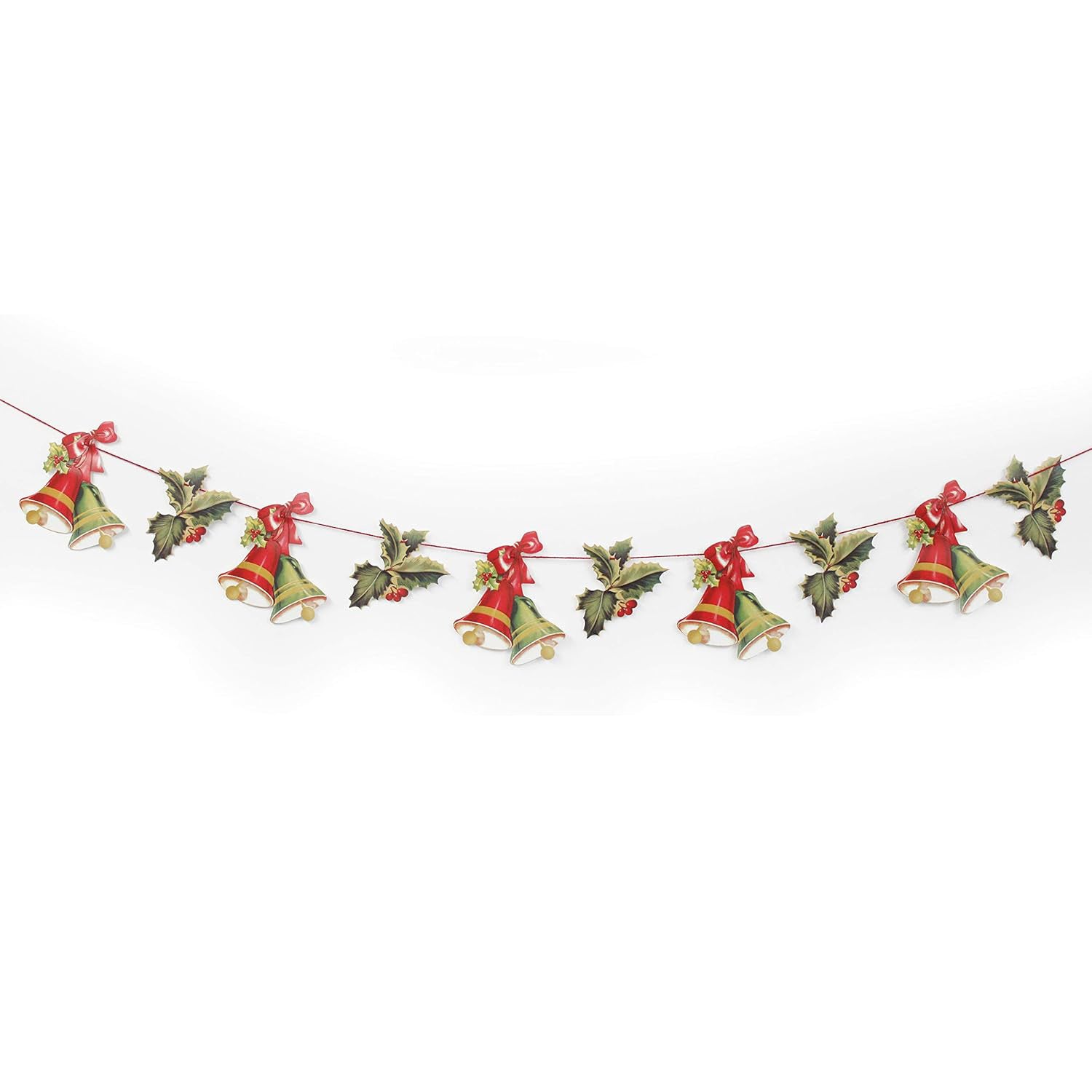 Holly and Bells Paper Garland