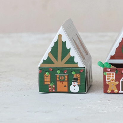 Safety Matches in House Shaped Matchbox Brown Roof