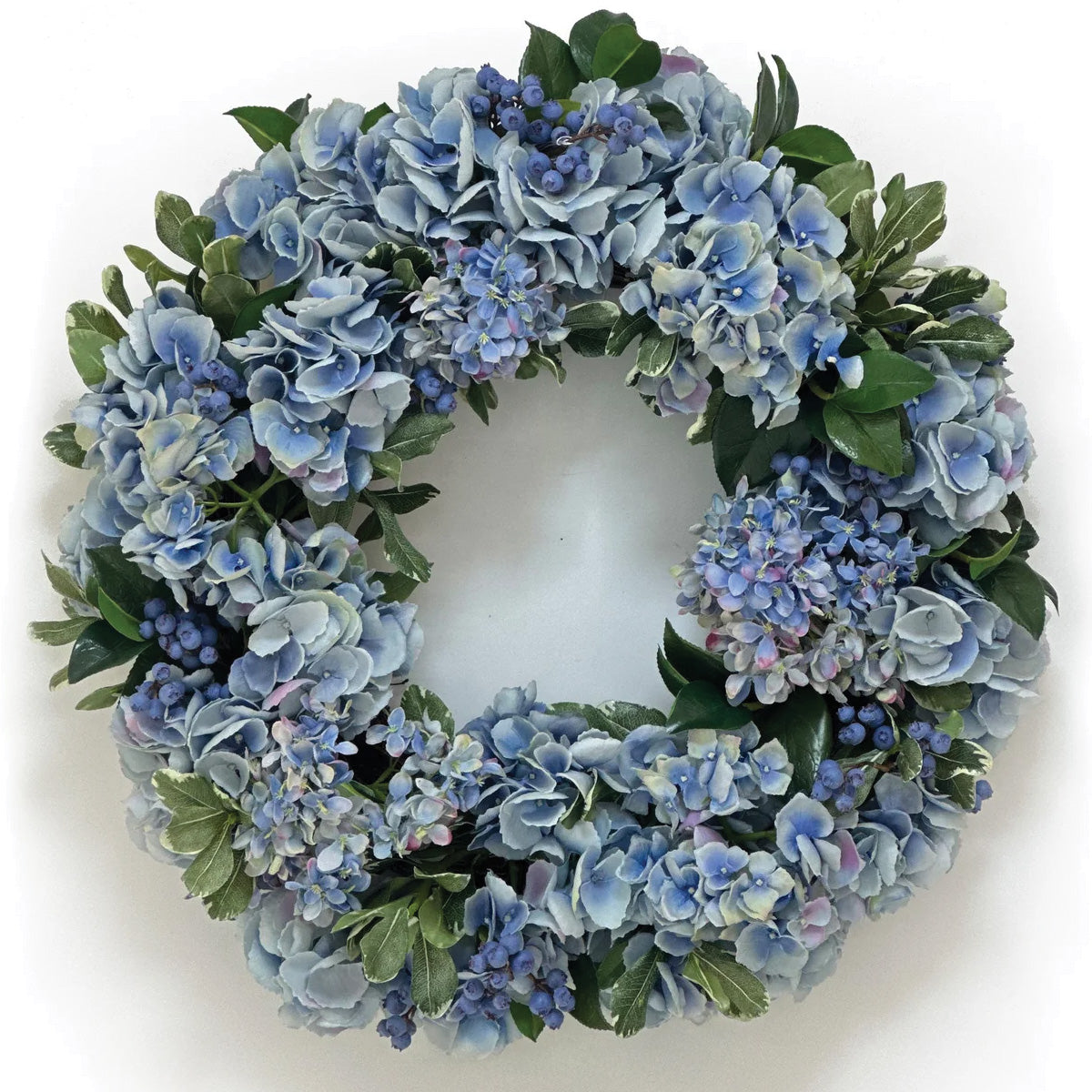 Blue Hydrangea Wreath 24"