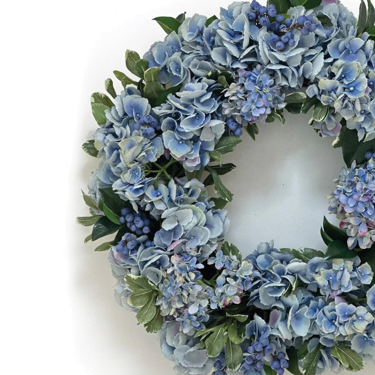 Blue Hydrangea Wreath 24"