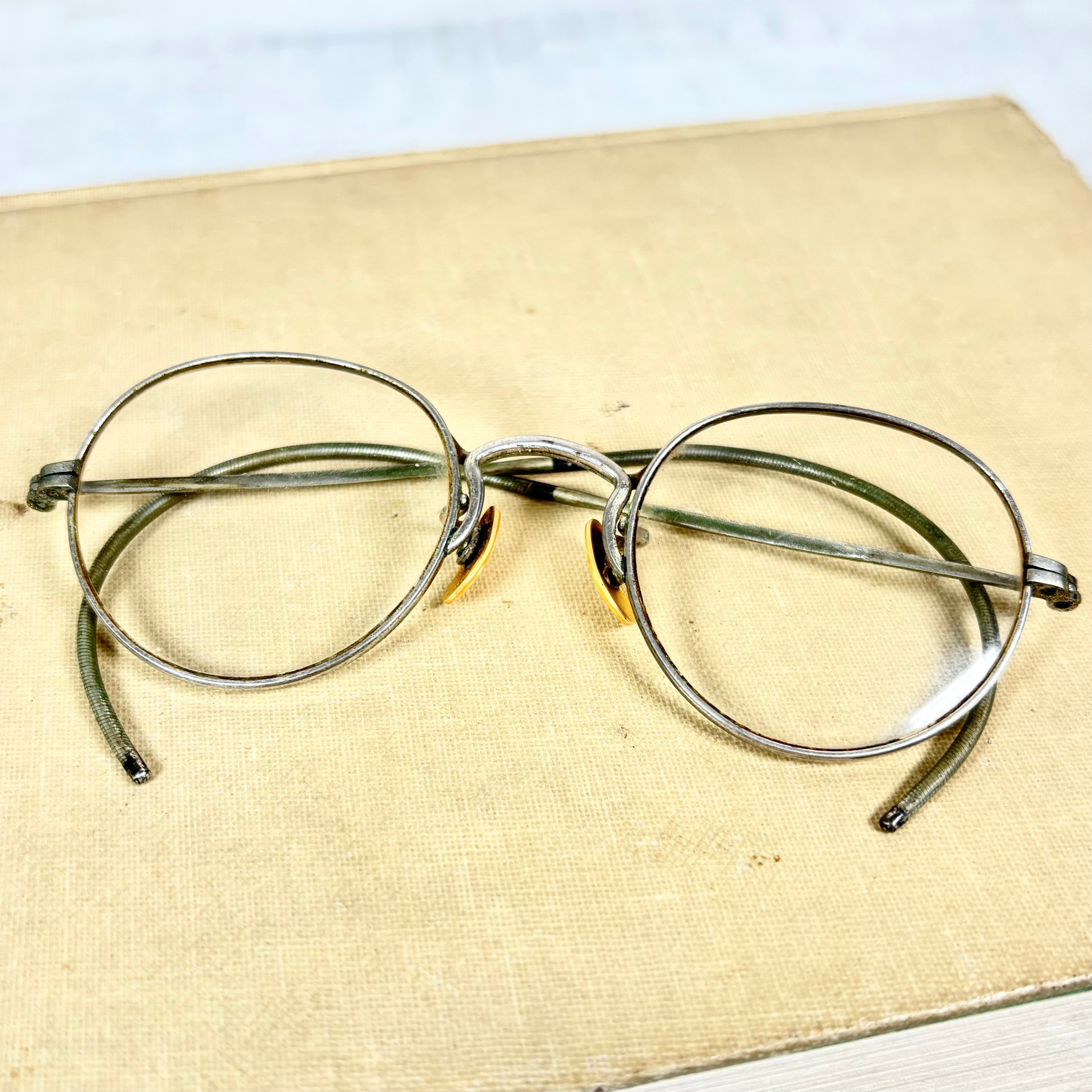 Early 1900's Vintage Silver Wireframe Eyeglasses