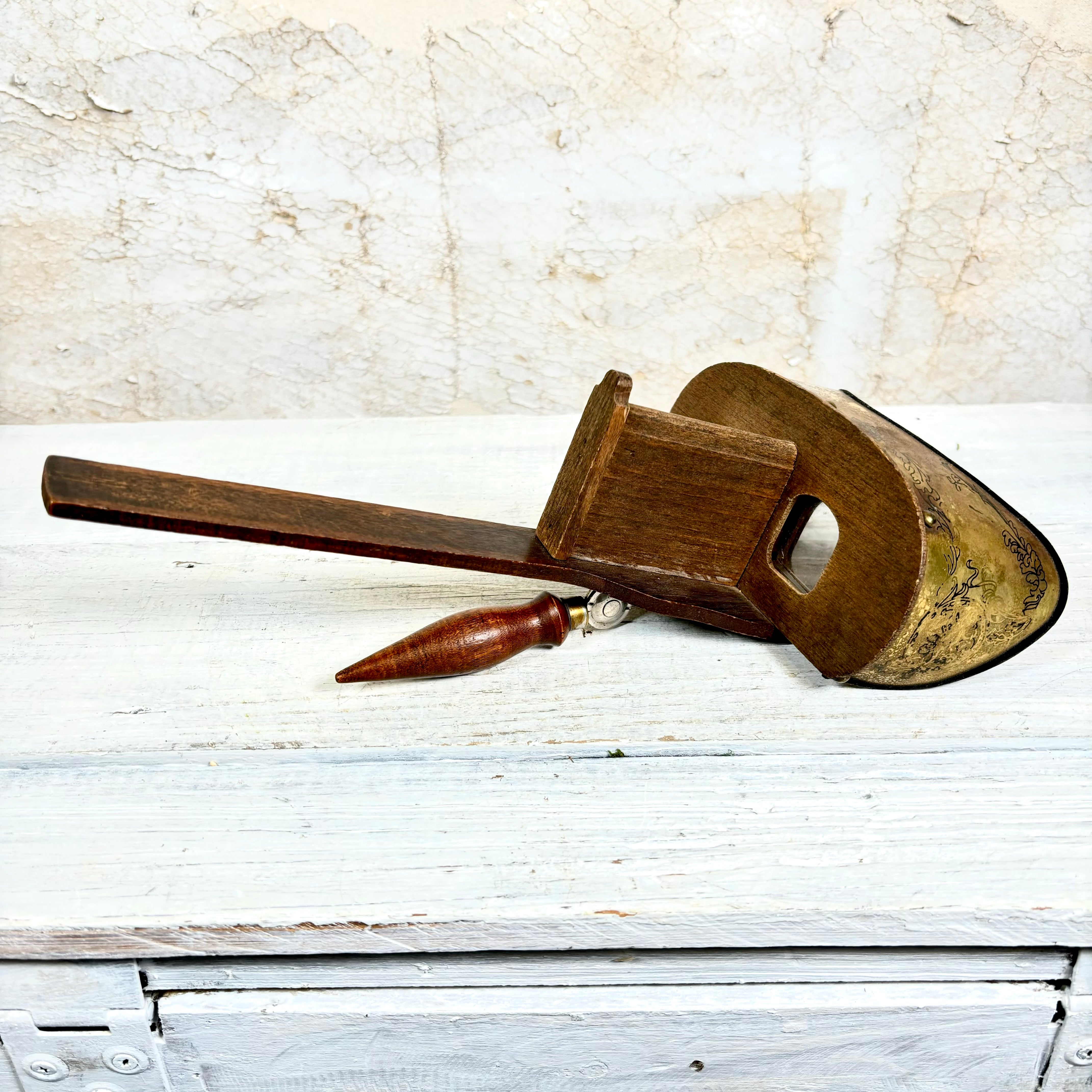 Early 1900's Antique Brass Wooden Stereoscope Viewer