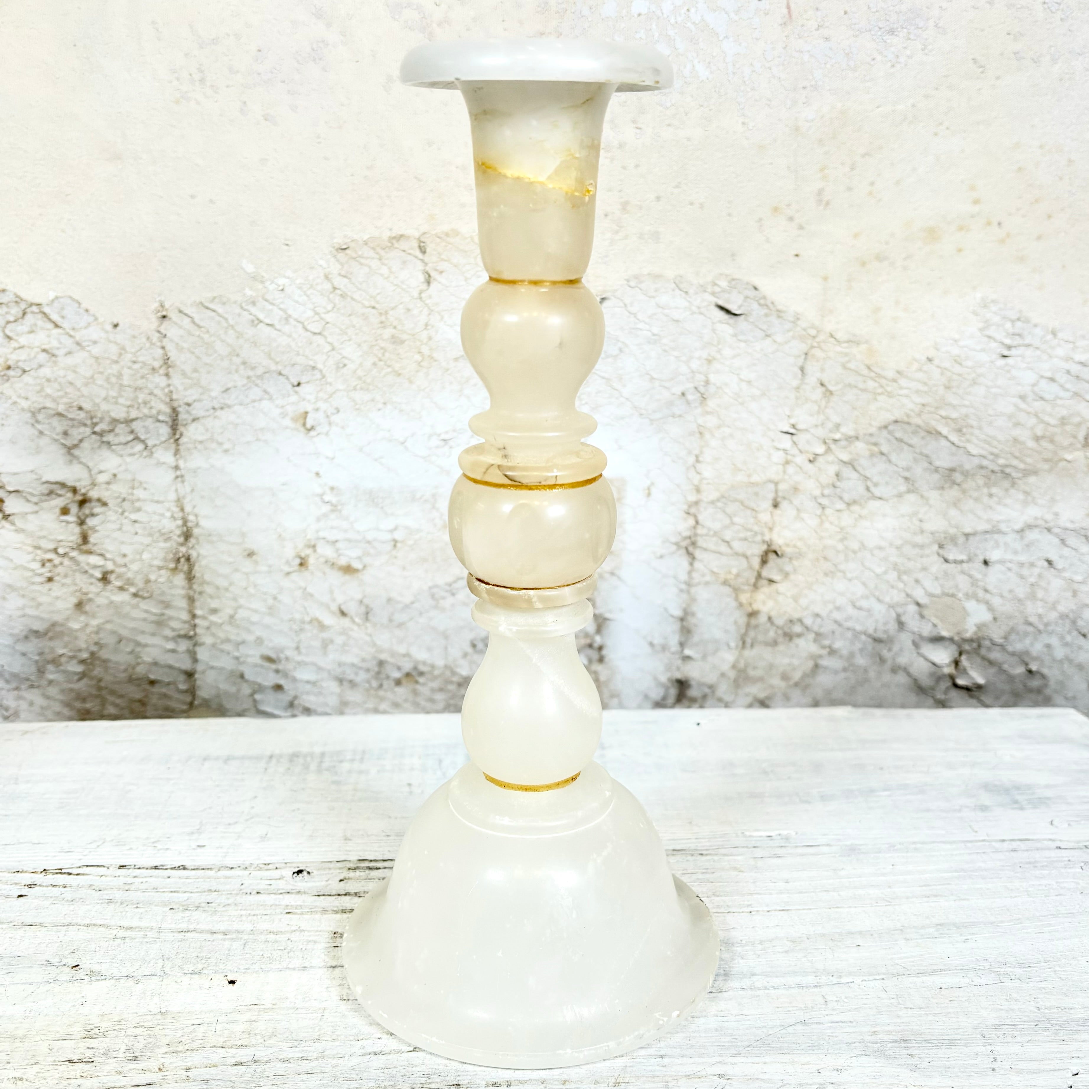 Pair of Vintage Marble Candlestick Holders