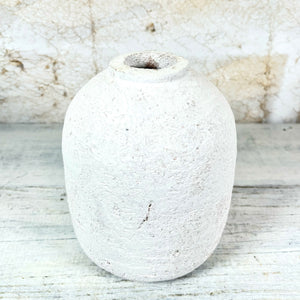 Terra Cotta White Vase Small