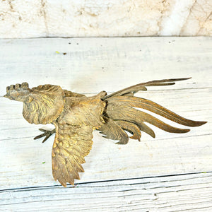 Brass Game Cock Wings Down