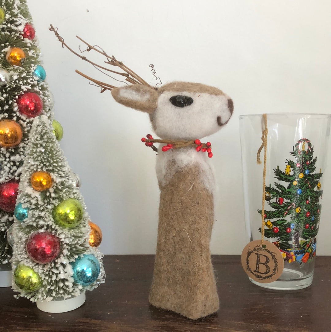 Holiday Deer Wine Topper