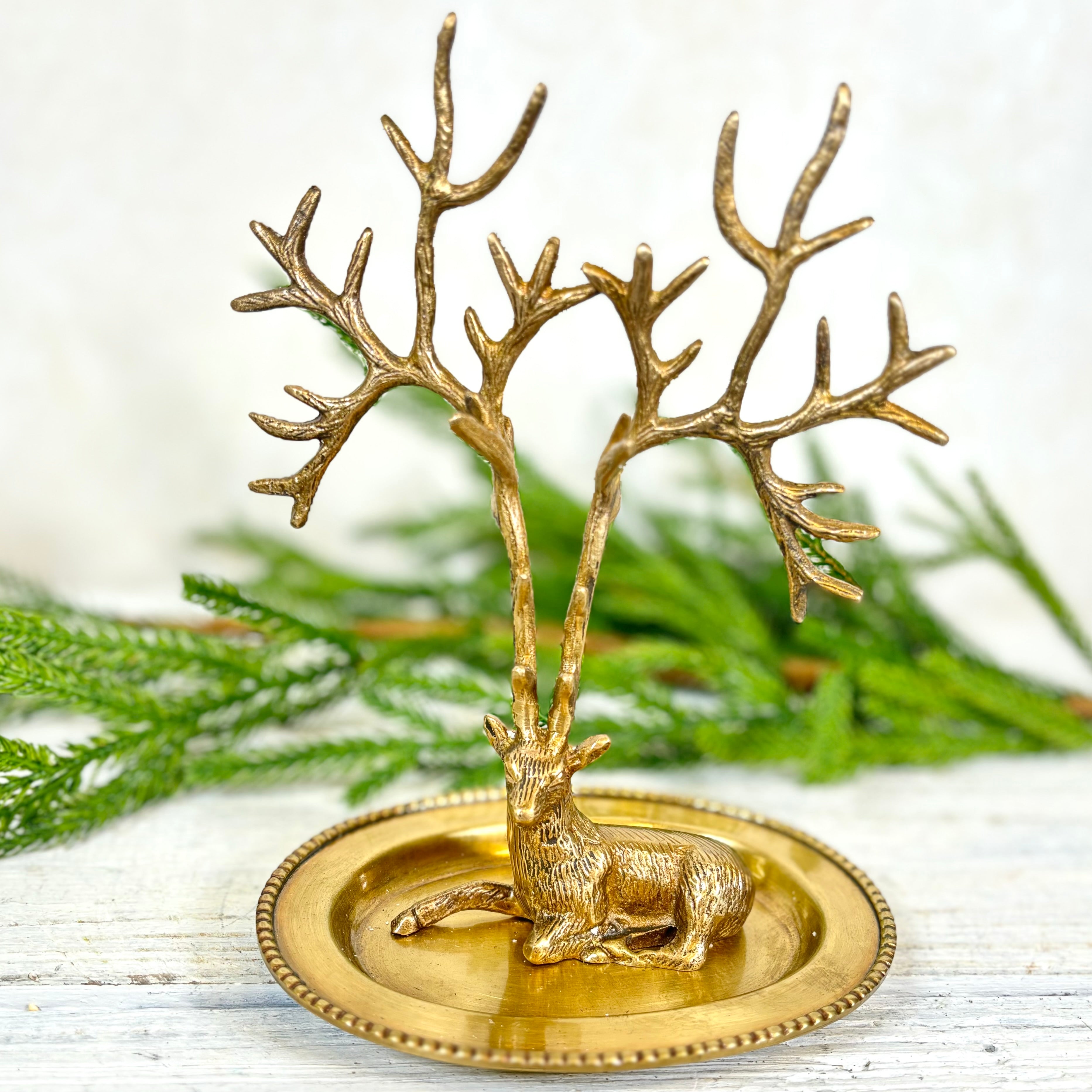 Brass Deer Dish