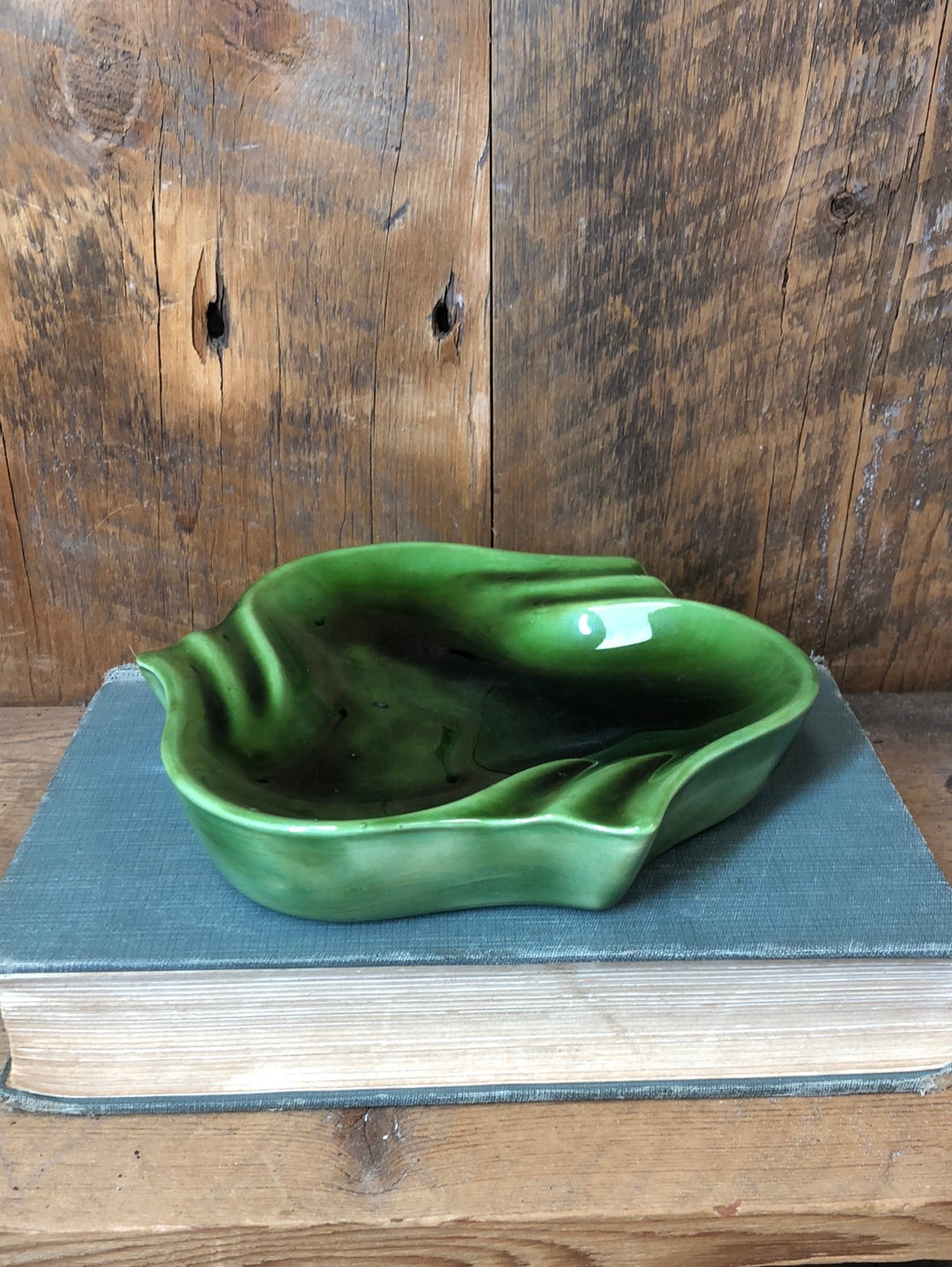 MCM Green Ceramic Trivet Dish