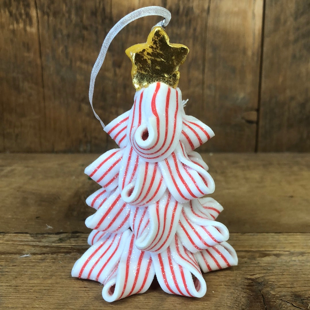 Candy Ribbon Tree Topped with Gold Star