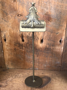 Small Metal Christmas Tree Card Clip on Stand