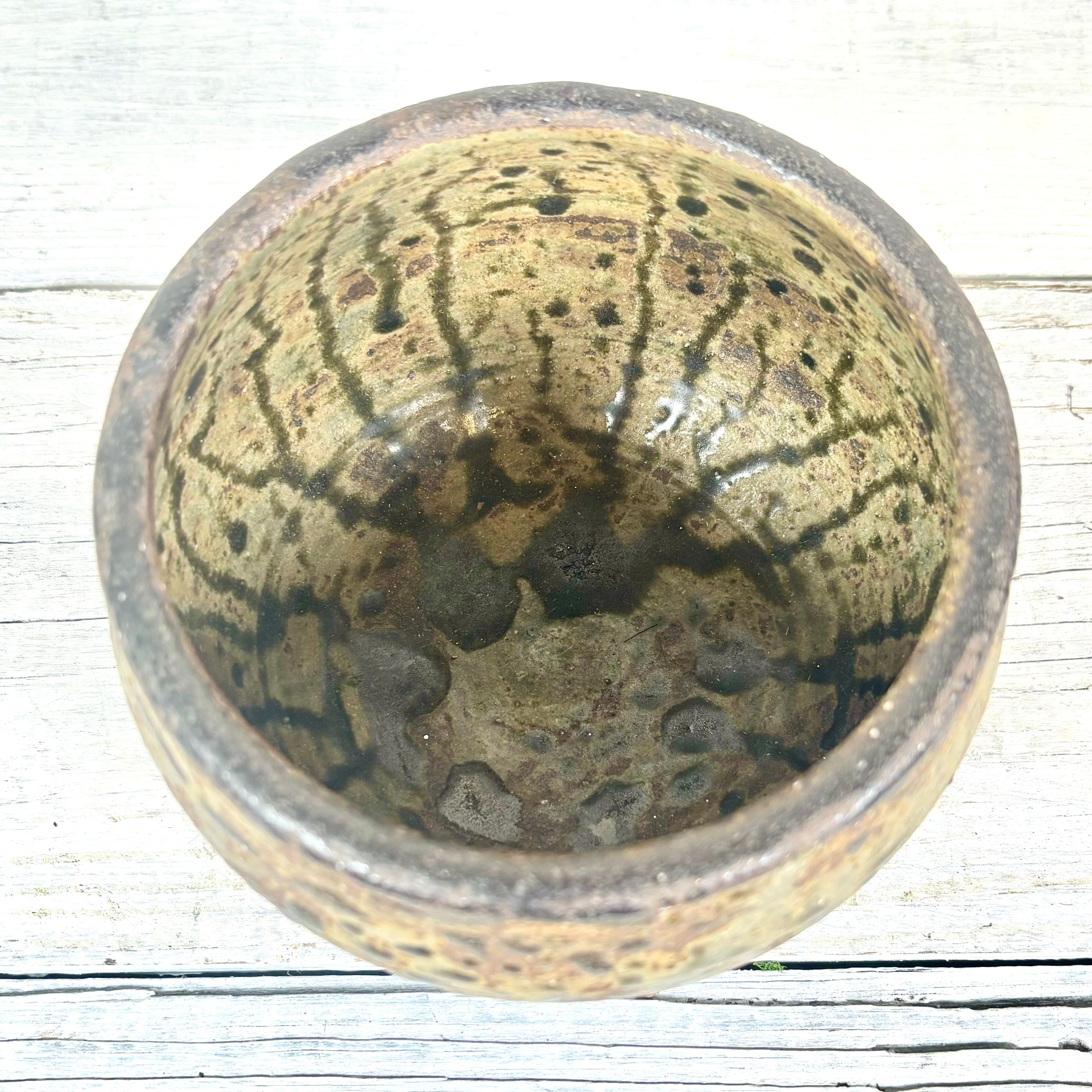 Signed Pottery Container