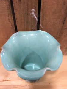 Mid Century Modern Turquoise Ceramic Vase