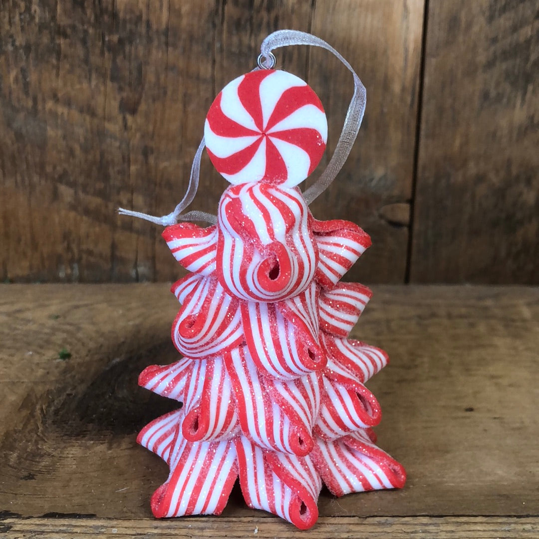 Candy Ribbon Tree Topped with Peppermint