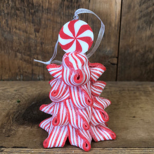 Candy Ribbon Tree Topped with Peppermint