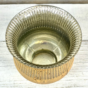 Footed Glass Bowl Gold