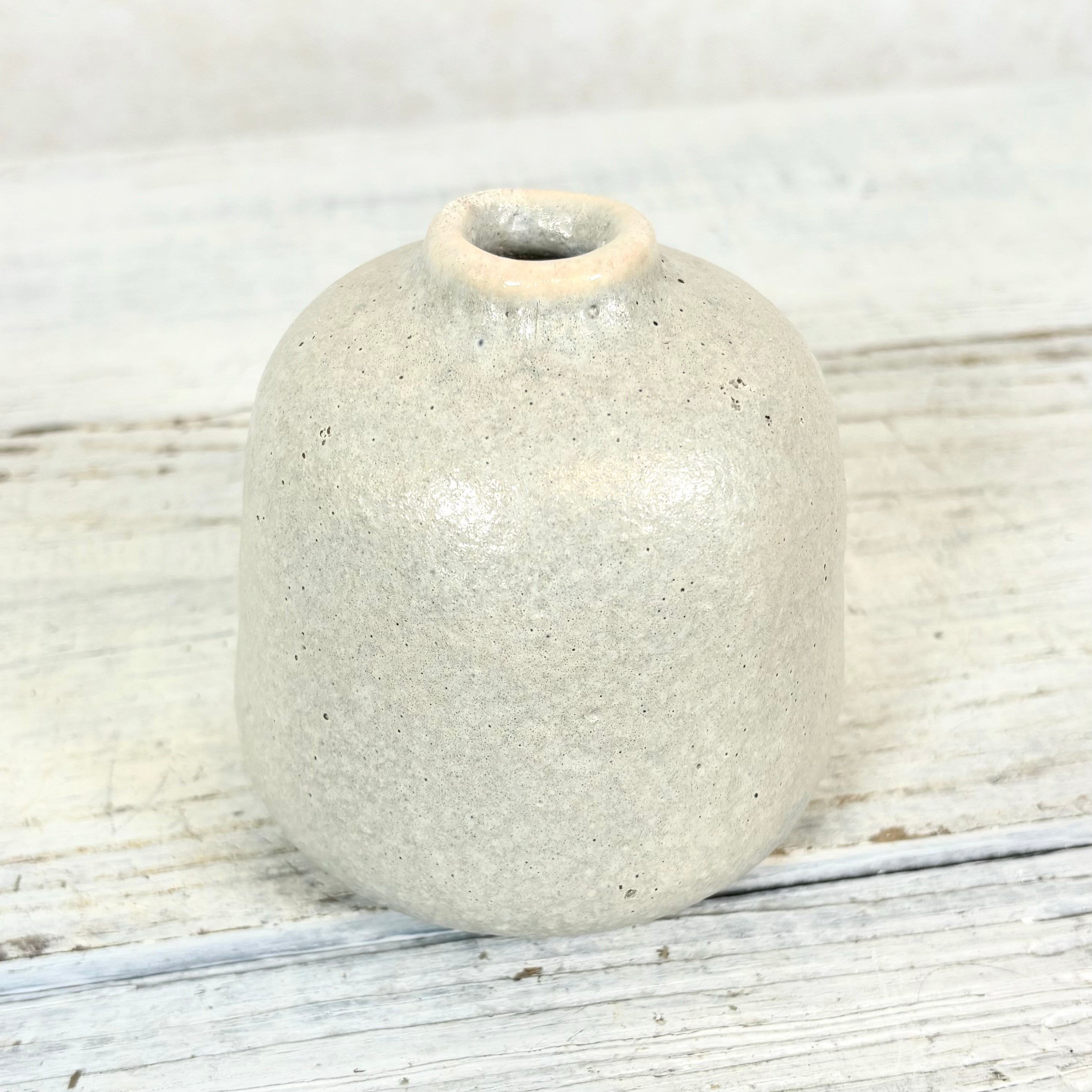 Terra Cotta Vase Gray Sand Small