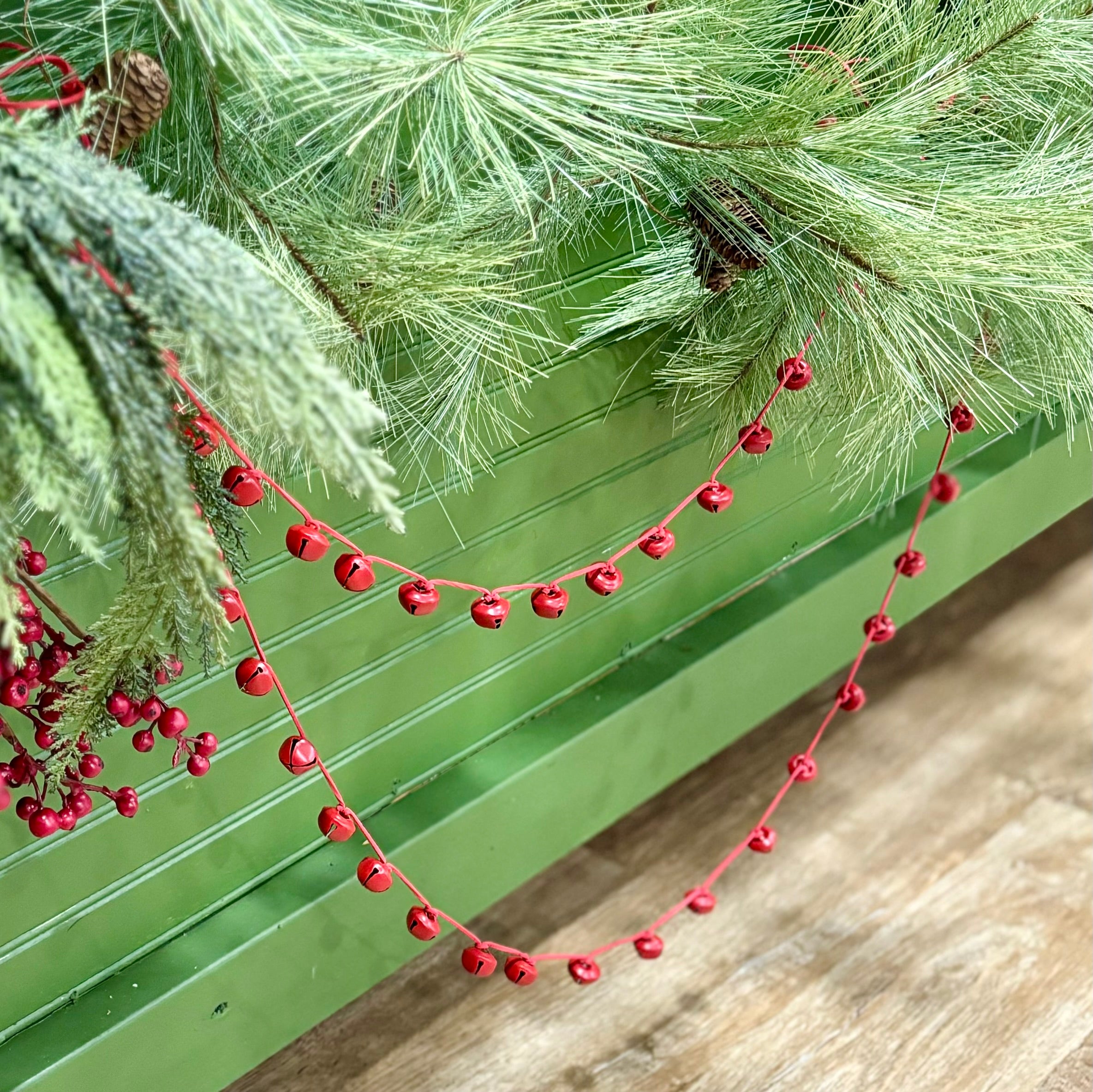 Jing-A-Ling Red Bell Garland 5 ft.