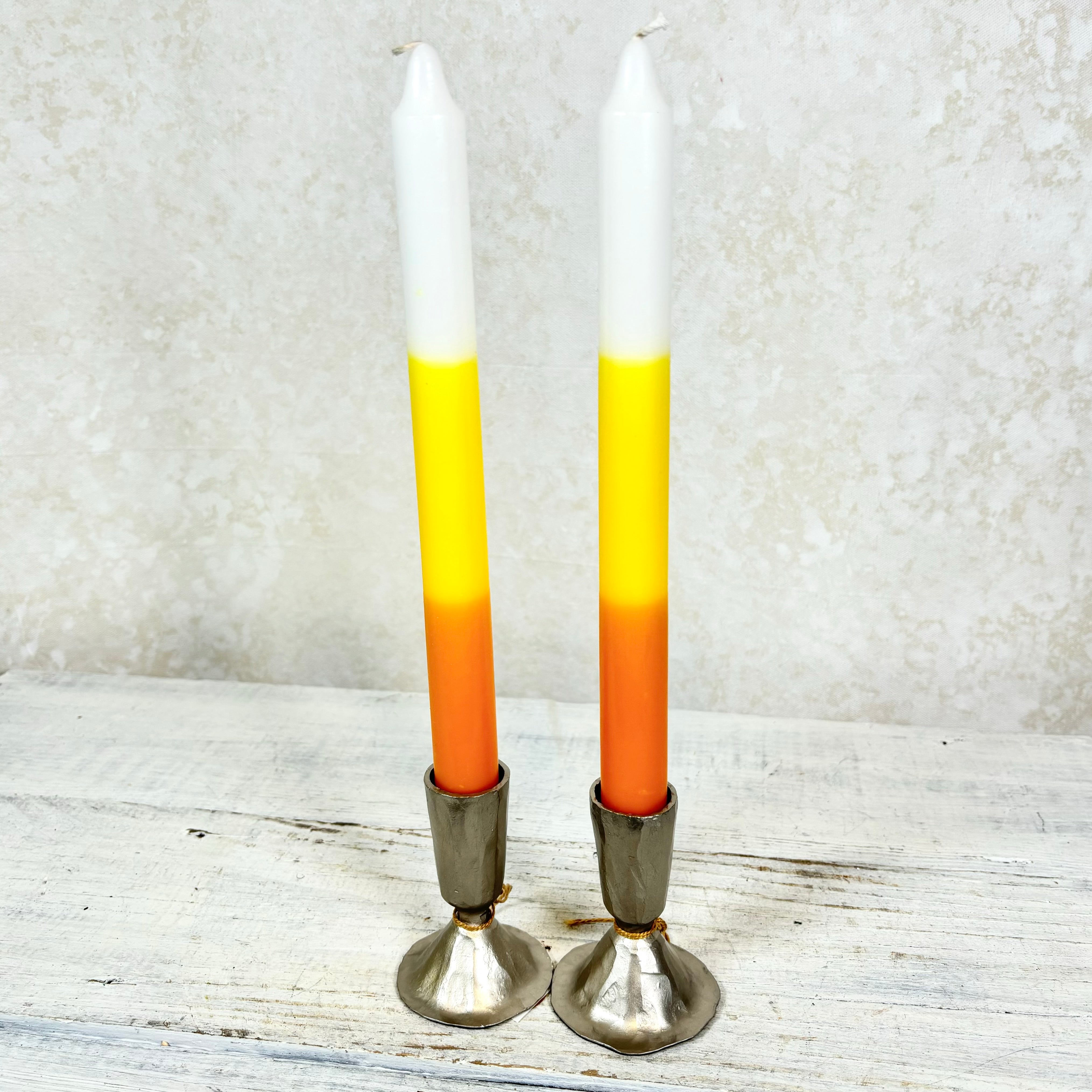 Candy Corn Elongated Candle Box of Two