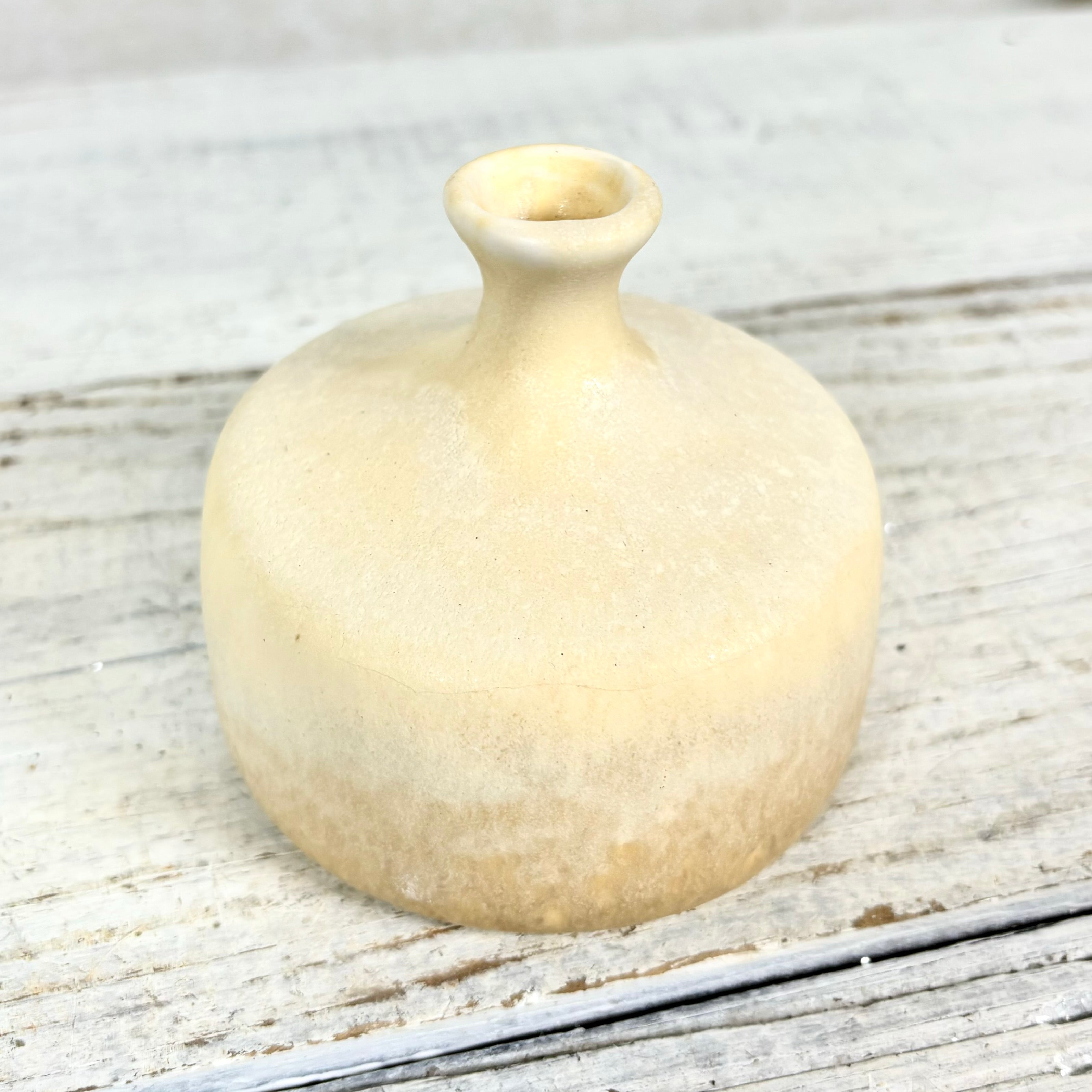 Stoneware Inkwell Vase Cream