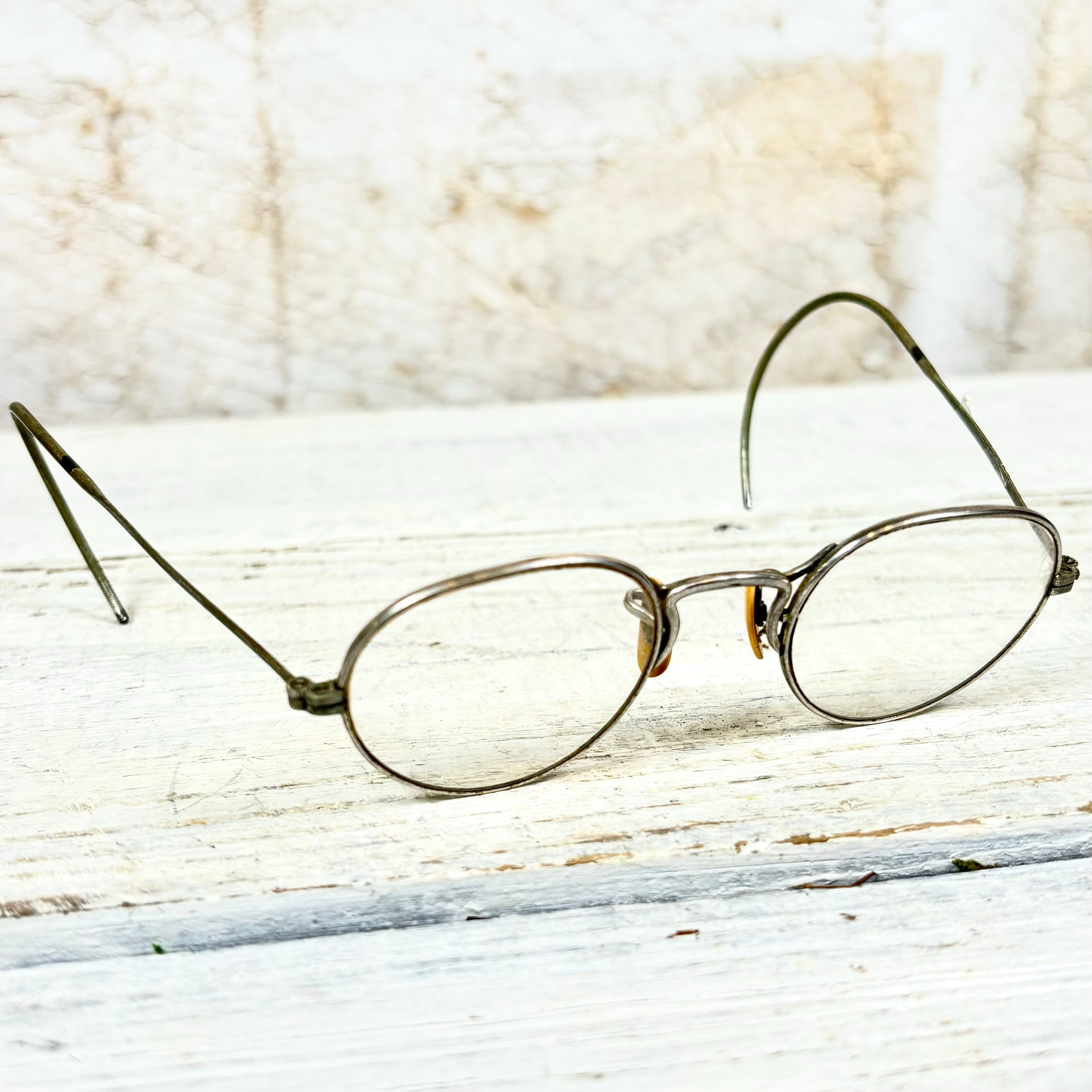 Early 1900's Vintage Silver Wireframe Eyeglasses