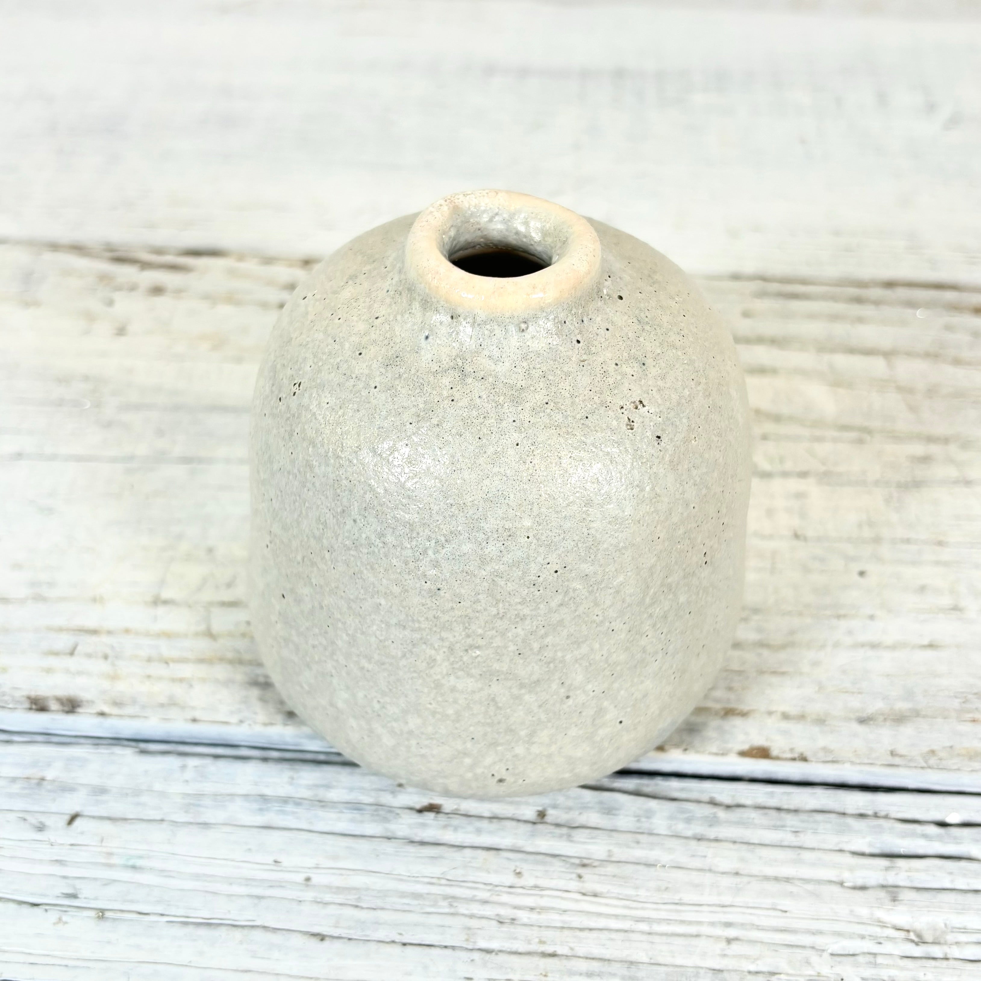 Terra Cotta Vase Gray Sand Small