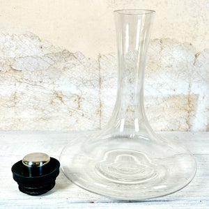 Mid Century Modern Glass Decanter with Stopper
