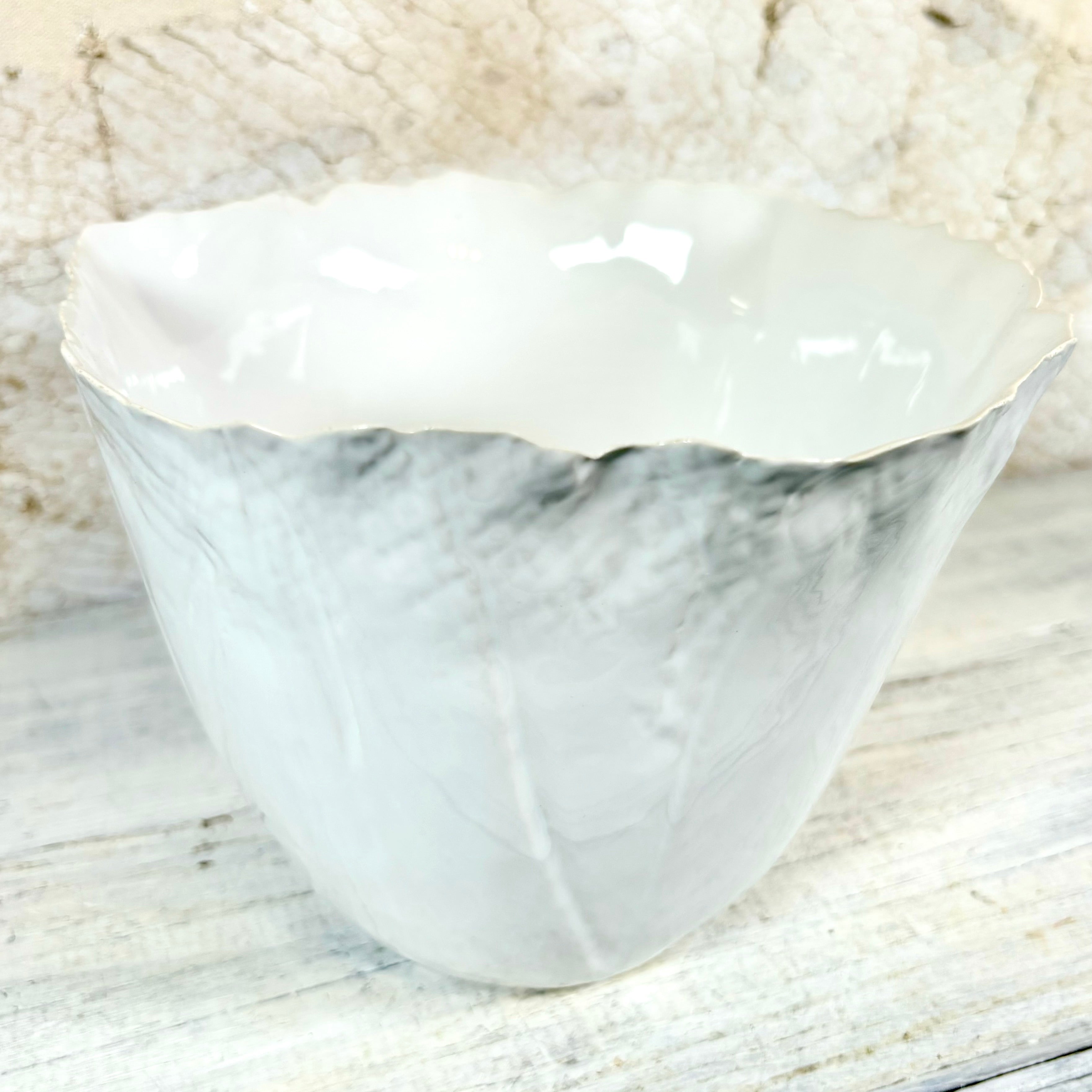 Ceramic Pot White Shiny Large