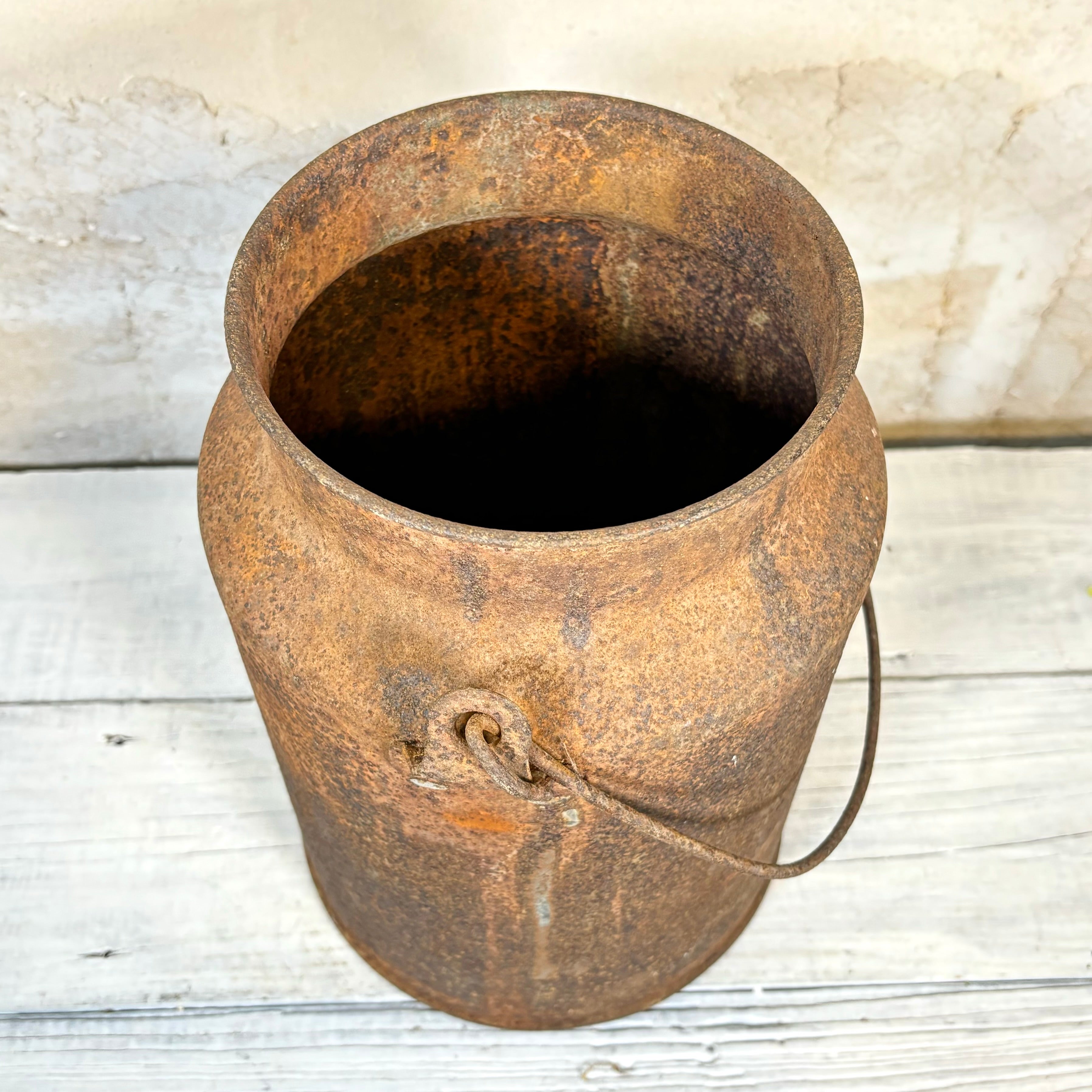 Vintage Metal Small Milk Can with Handles