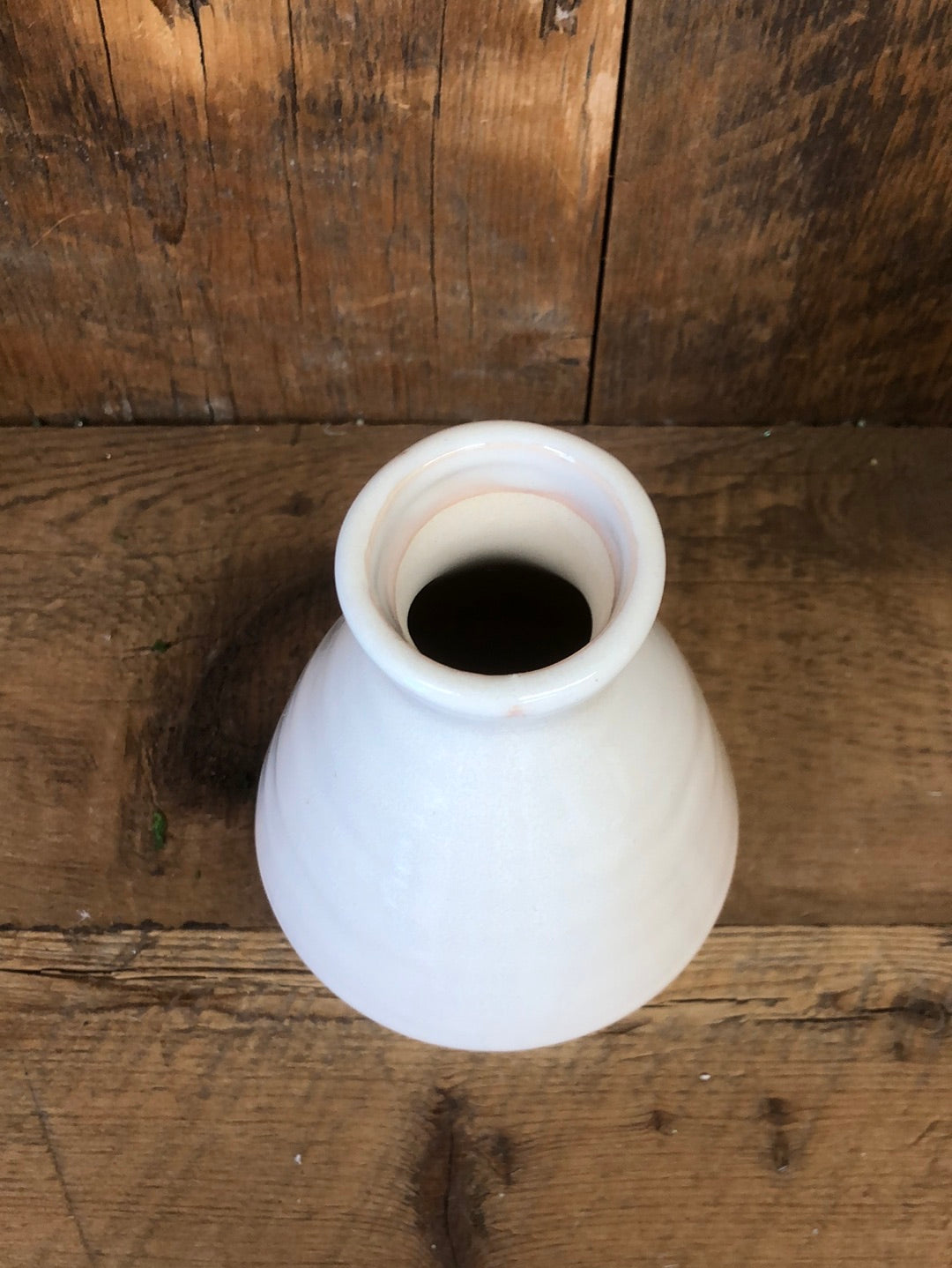 Terra Cotta Glazed Cream Vase Small