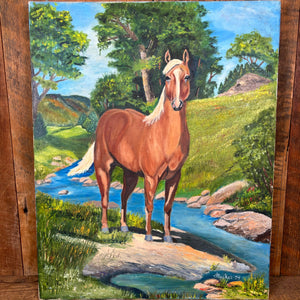 Vintage Paint by Numbers Horse Art