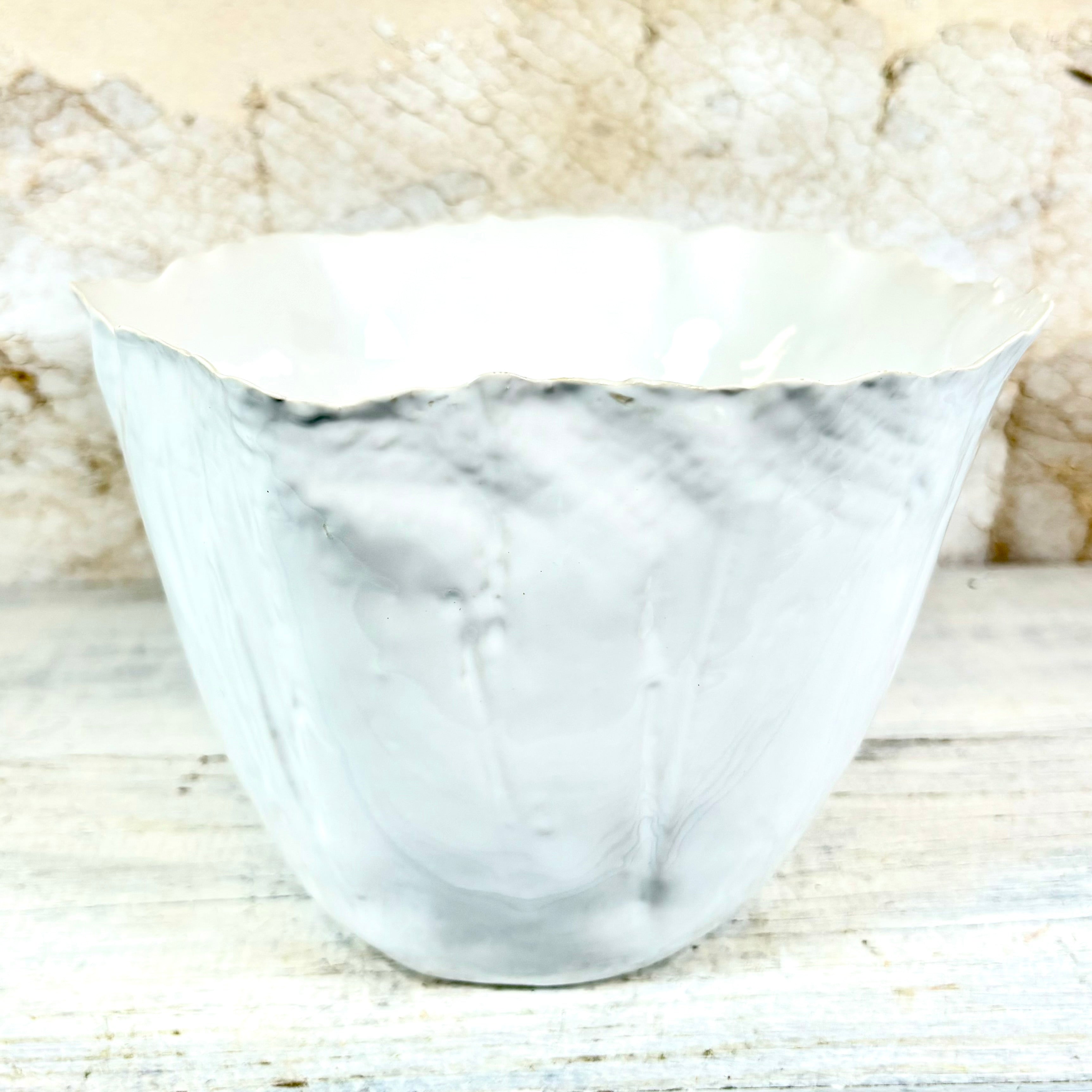 Ceramic Pot White Shiny Large