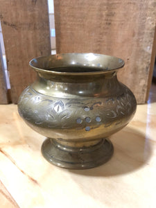 Vintage Brass Pot With Holes