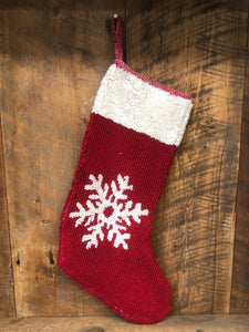 Cotton Knit Socking with Snowflake
