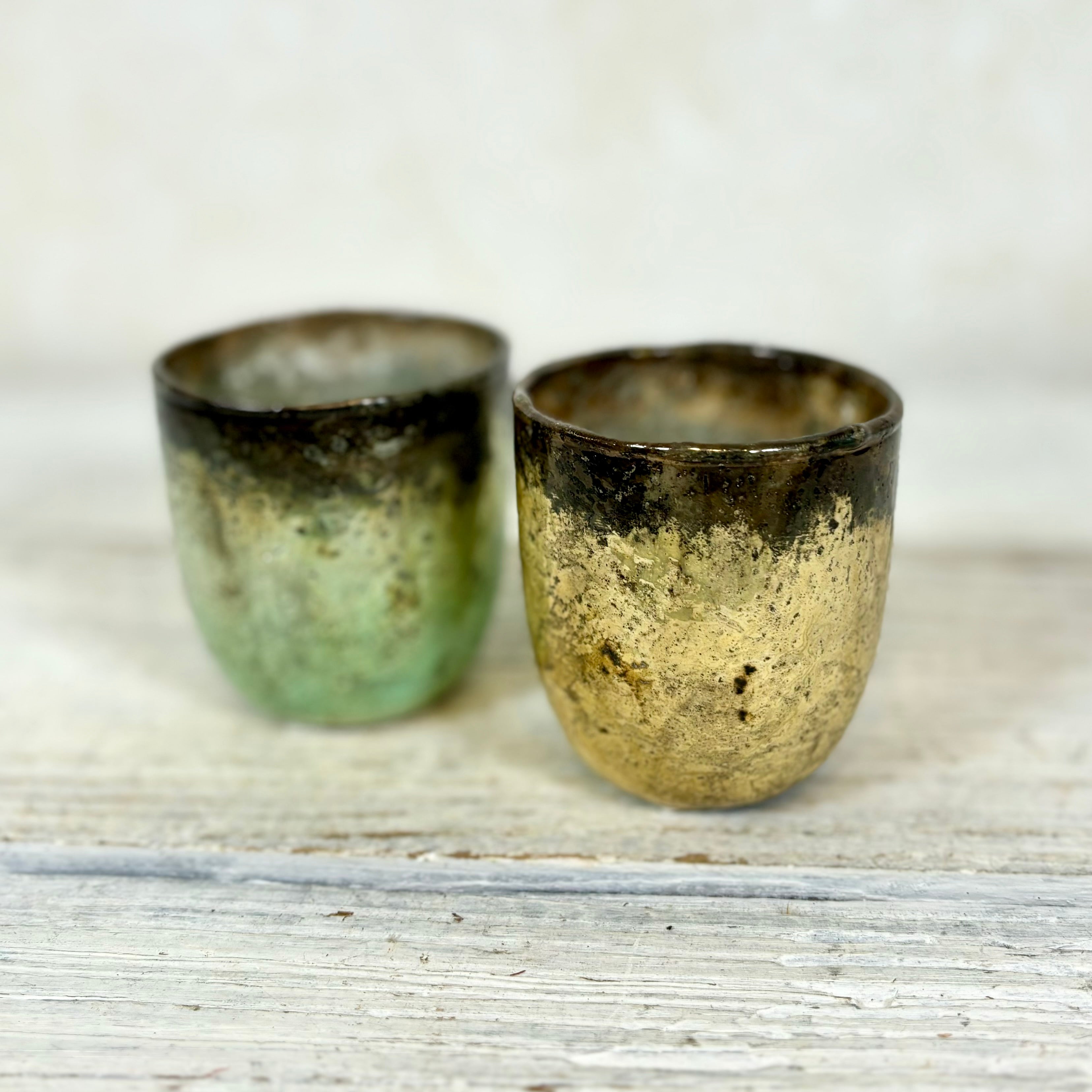 Tramanto Glass Gold Votive