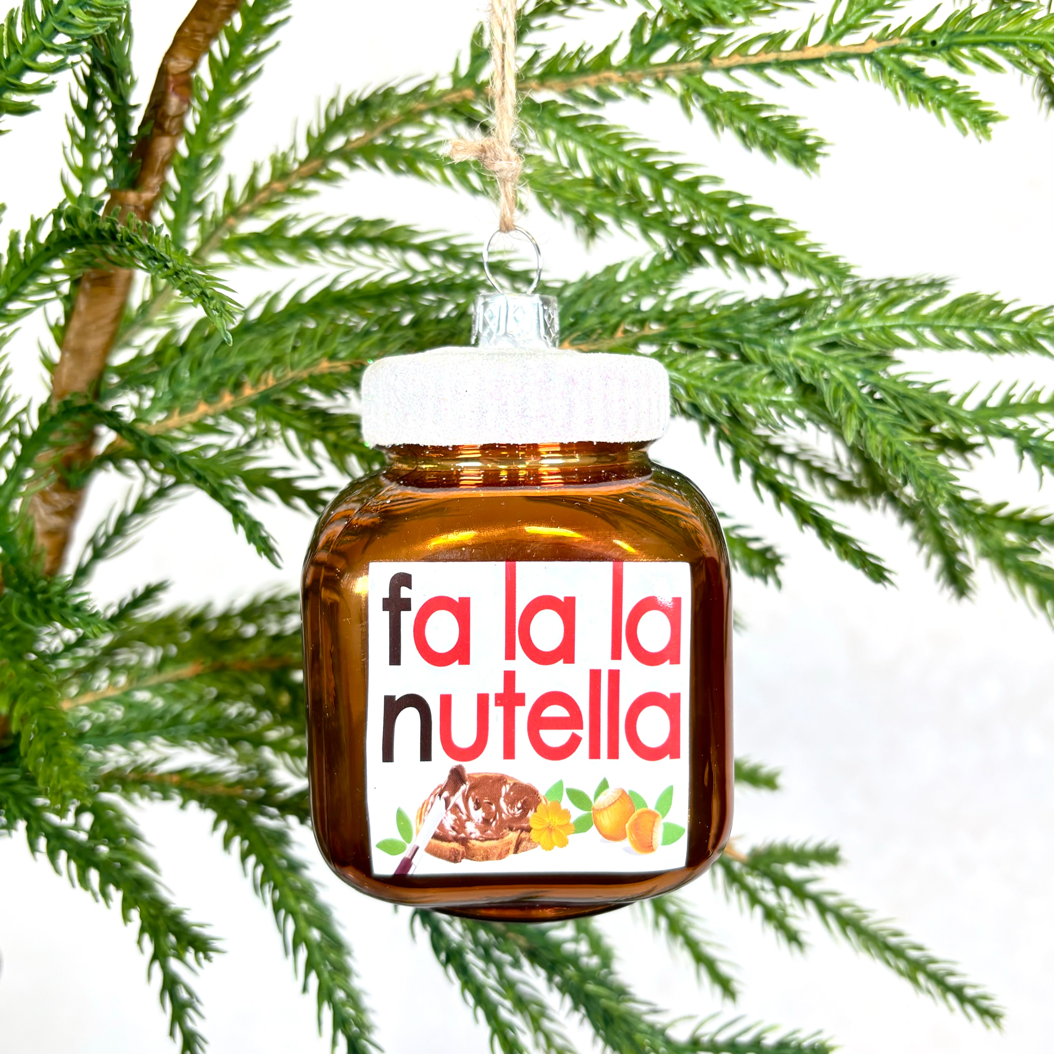 Fa La La Nutella Glass Ornament