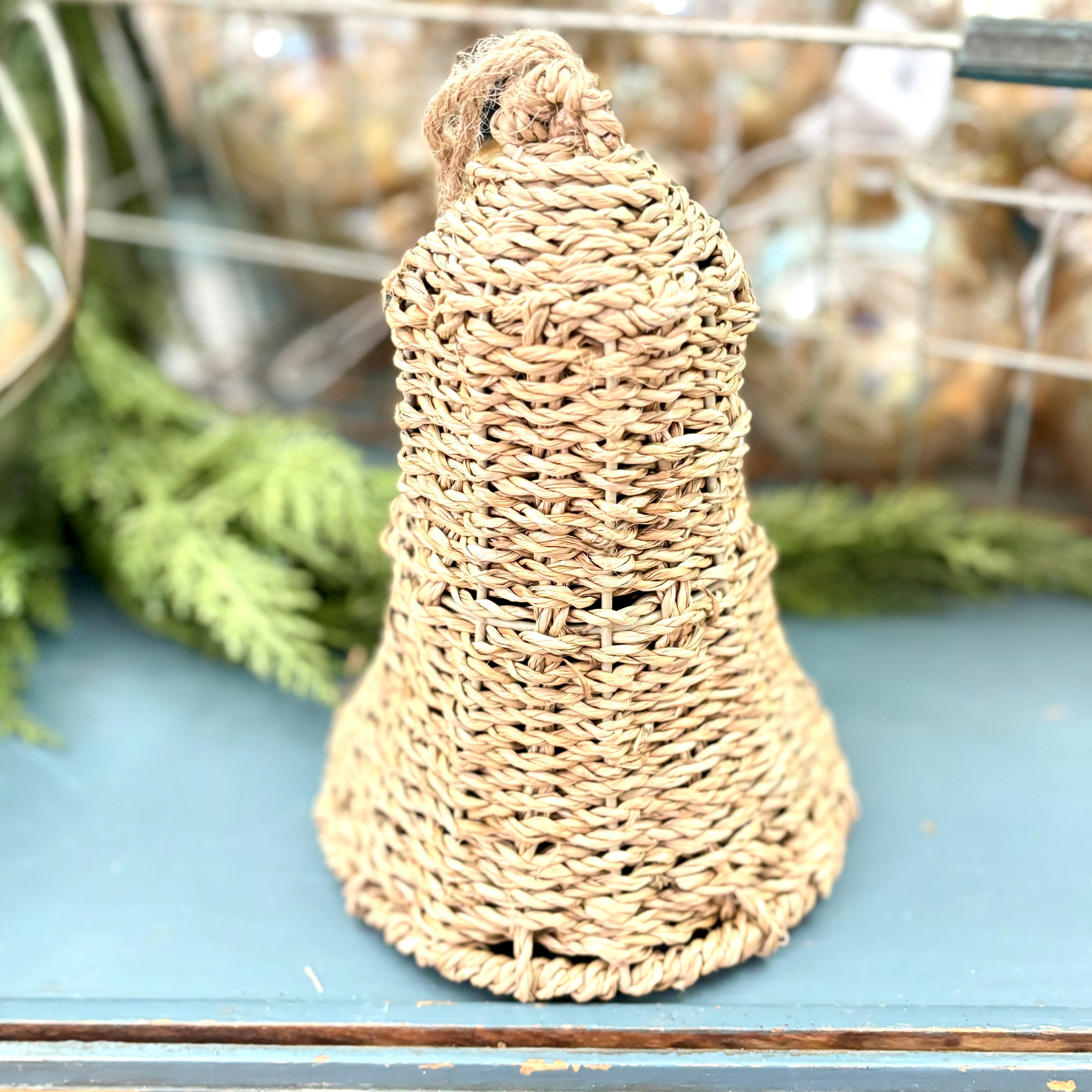 Natural Woven Bell Ornament