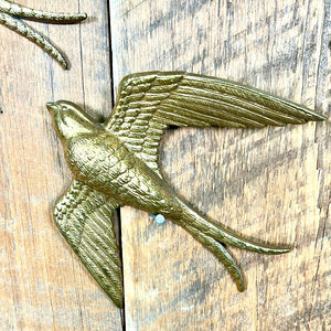 Vintage Burwood Gold Bird Hanging Set Of Three