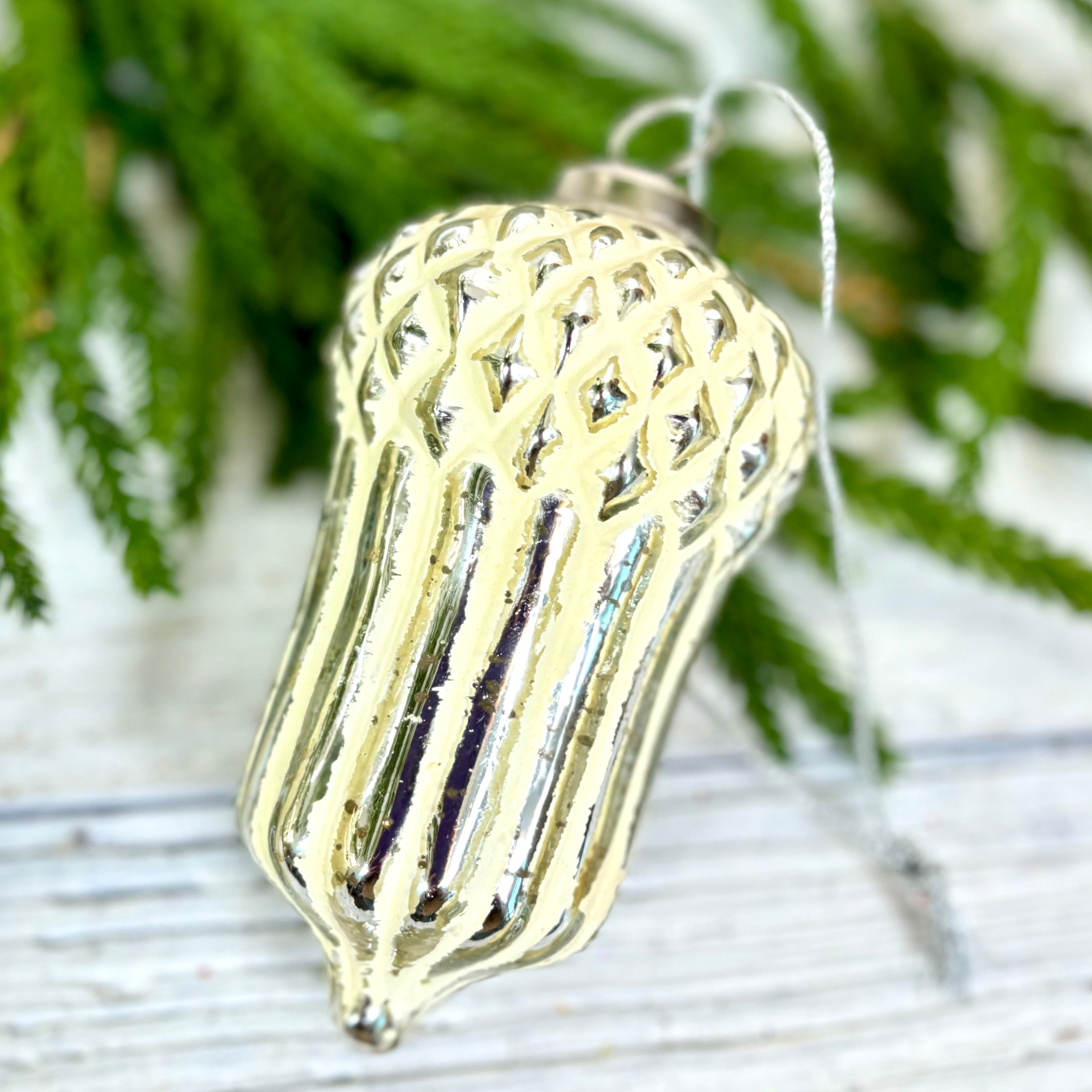 Glass Pinecone Ornament